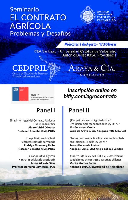 Seminario "El Contrato Agrícola. Problemas y Desafíos"