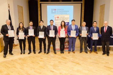 Colegio de Ingenieros de Chile distingue a los mejores titulados