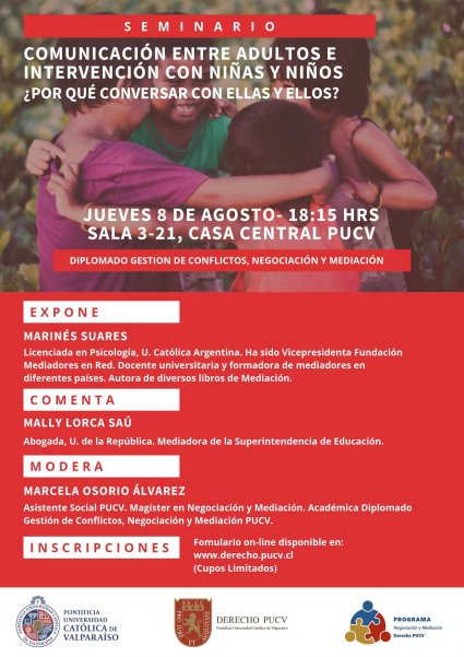 Seminario "Comunicación entre adultos e intervención entre niñas y niños: ¿por qué conversar con ellas y ellos?"