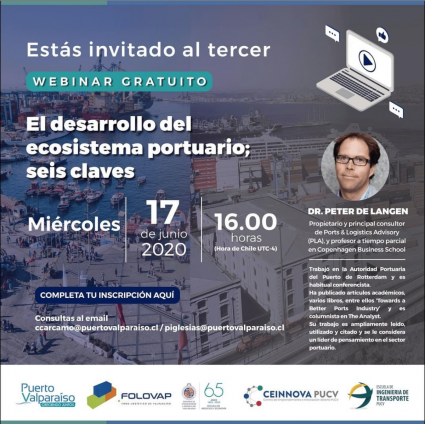 Webinar Ceinnova: "El desarrollo del ecosistema portuario; seis claves"