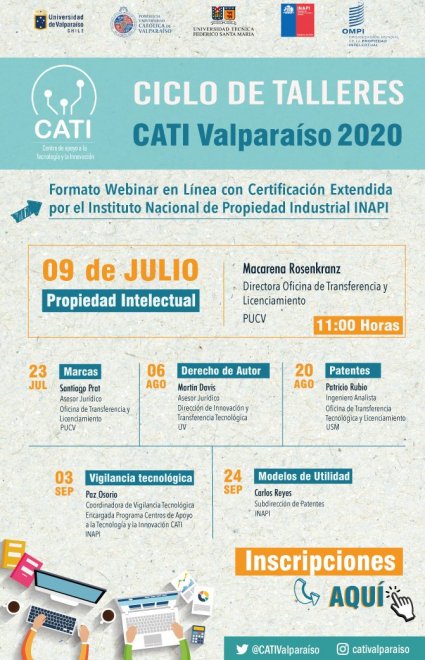 Vuelven los Jueves de Propiedad Intelectual a la región de Valparaíso