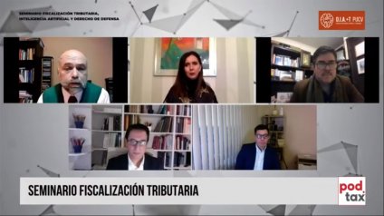 Profesores Antonio Faúndez y Rafael Mellado participan en seminario "Fiscalización Tributaria, Inteligencia Artificial y Derecho Tributario"