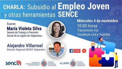 Facultad y Red Alumni realizan charla Subsidio al Empleo Joven y otras herramientas SENCE