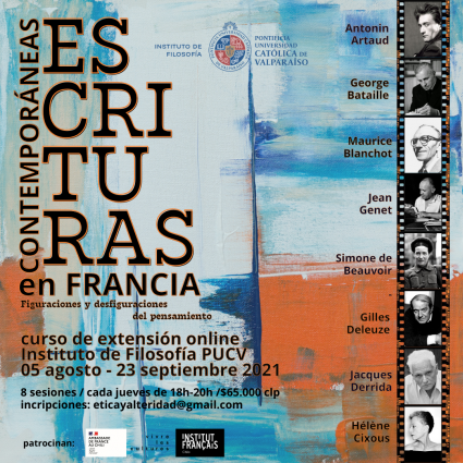 Postulaciones abiertas para participar en las "Jornadas Escrituras contemporáneas en Francia Figuraciones y desfiguraciones del pensamiento "