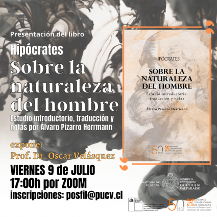 Presentación Libro "Hipócrates. Sobre la naturaleza del hombre"