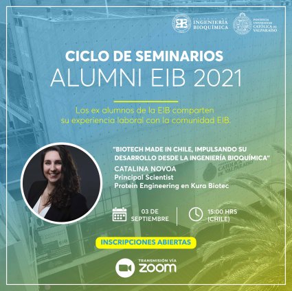 Seminario Alumni: "Biotech made in Chile, impulsando su desarrollo desde la Ingeniería Bioquímica" 03/09