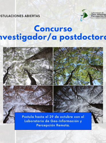 Laboratorio de Geo-Información y Percepción Remota hace llamado a Concurso para investigador/a postdoctoral