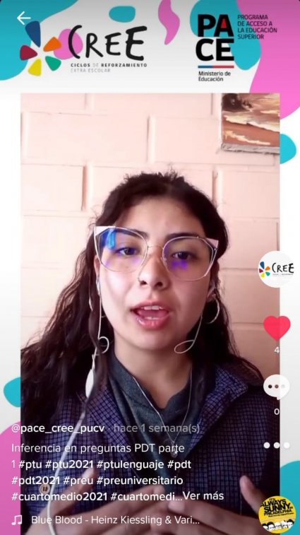 Estudiantes de PACE CREE refuerzan sus competencias PTU a través de Tik Tok e Instagram