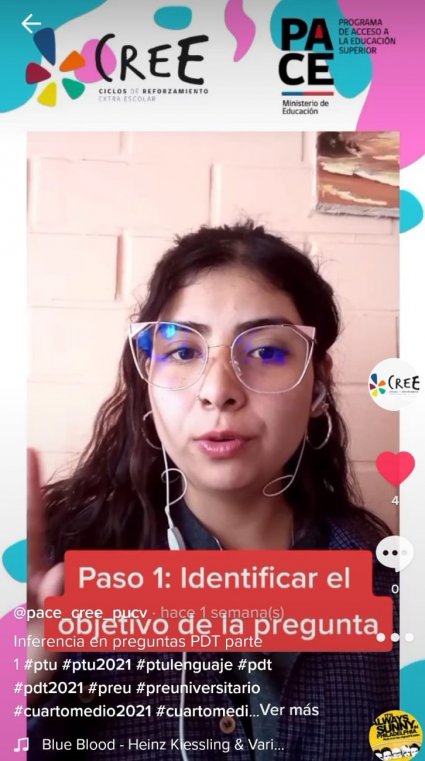 Estudiantes de PACE CREE refuerzan sus competencias PTU a través de Tik Tok e Instagram