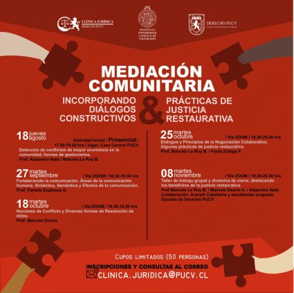 Curso gratuito de mediación comunitaria: "Incorporando diálogos constructivos y prácticas de justicia restaurativa"