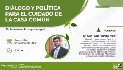 Dr. Juan Pablo Faúndez dicta conferencia "Diálogo y política para el cuidado de la casa común"