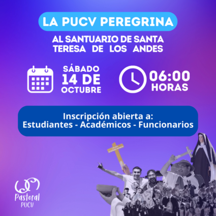 Inscripciones Peregrinación Juvenil al Santuario de Santa Teresa de Los Andes