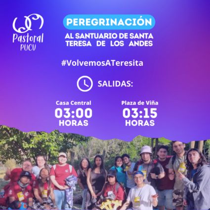 Inscripciones Peregrinación Juvenil al Santuario de Santa Teresa de Los Andes